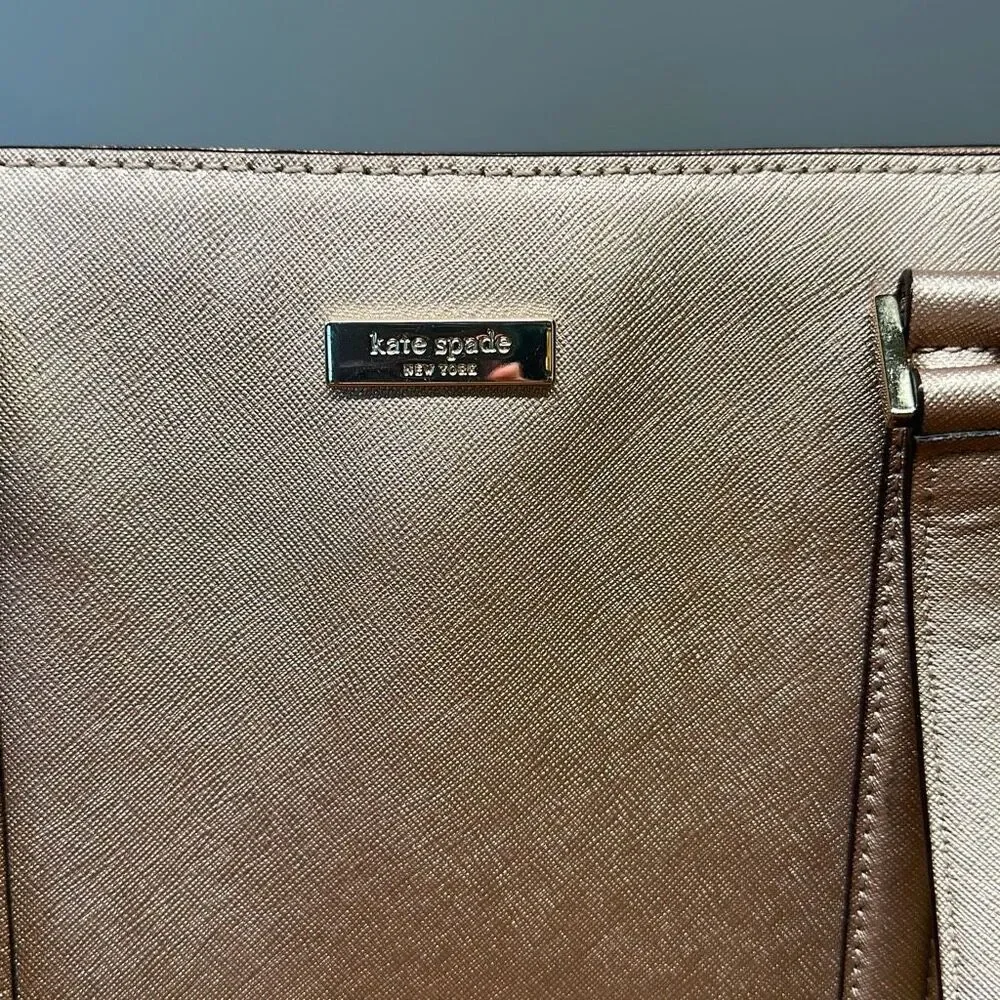 Kate Spade Handbag Large Pink Bag Purse‎ Shoulder Pocketbook Rose Gold FLAWS